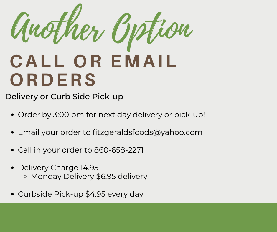 Call or email orders